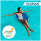SwimWays Spring Float Papasan Chaise longue de piscine avec valve hyper plate, flotteur de piscine gonflable Aqua