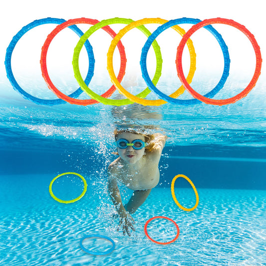 Jouets de piscine pour enfants de 8 à 12 ans, 6 pièces de natation, jouets de natation sous-marins d'été, anneaux de plongée pour adolescents et adultes