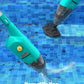 Aspirateur de piscine portatif Efurden, nettoyeur de piscine rechargeable avec durée de fonctionnement jusqu'à 60 minutes, idéal pour les piscines hors sol, les spas et les bains à remous pour le sable et les débris, vert