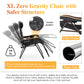 Sophia &amp; William XL Zero Gravity Chair avec massage (lot de 2), chaise longue inclinable à gravité surdimensionnée avec porte-gobelet gratuit, prend en charge 400 lb (noir) Lot de 2