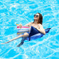 FindUWill Fabric Pool Hammock Floats, XL, 2Pack Inflatable Water Hammocks Floaties 4-in-1 (Saddle, Lounge Chair, Hammock, Drifter), Pool Float Lounger for Adults 01Rainbow&Kanagawa