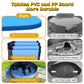 Jecoo Large Foldable Dog Pool, Plastic Pet Bathing Tub, Blue, 48" x 12"