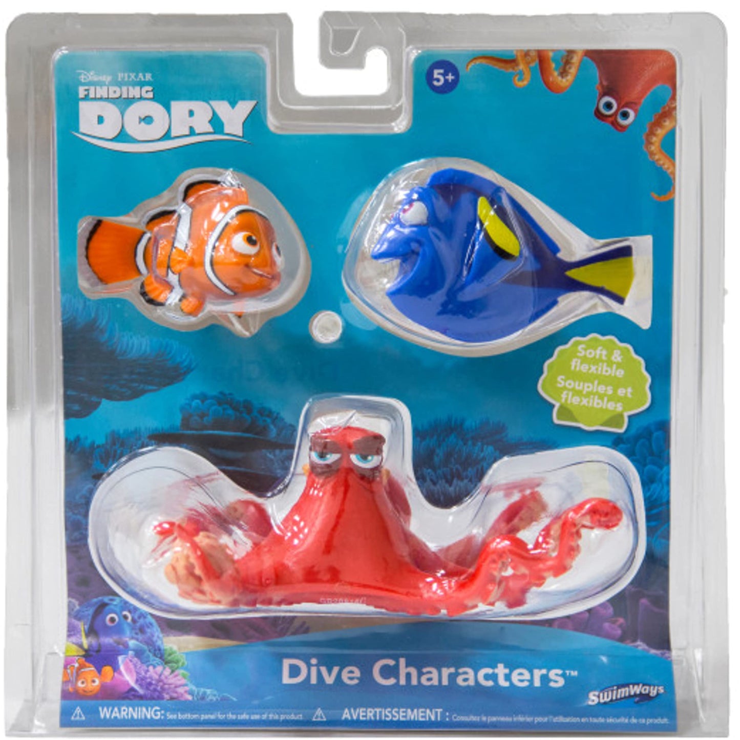 SwimWays Disney Finding Dory Dive Characters Jouets de plongée (lot de 3), jouets de bain et fournitures de fête à la piscine pour les enfants de 5 ans et plus