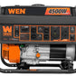 WEN GN4500 Commutateur de transfert 4500 W 212 cc et générateur portable prêt pour camping-car, conforme CARB, orange/noir 4500 W + carburant unique + démarrage à recul 