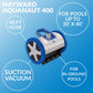 Hayward W3PHS41CST AquaNaut 400 Suction Pool Cleaner for In-Ground Pools up to 20 x 40 ft. (Automatic Pool Vacuum) 4-Wheel