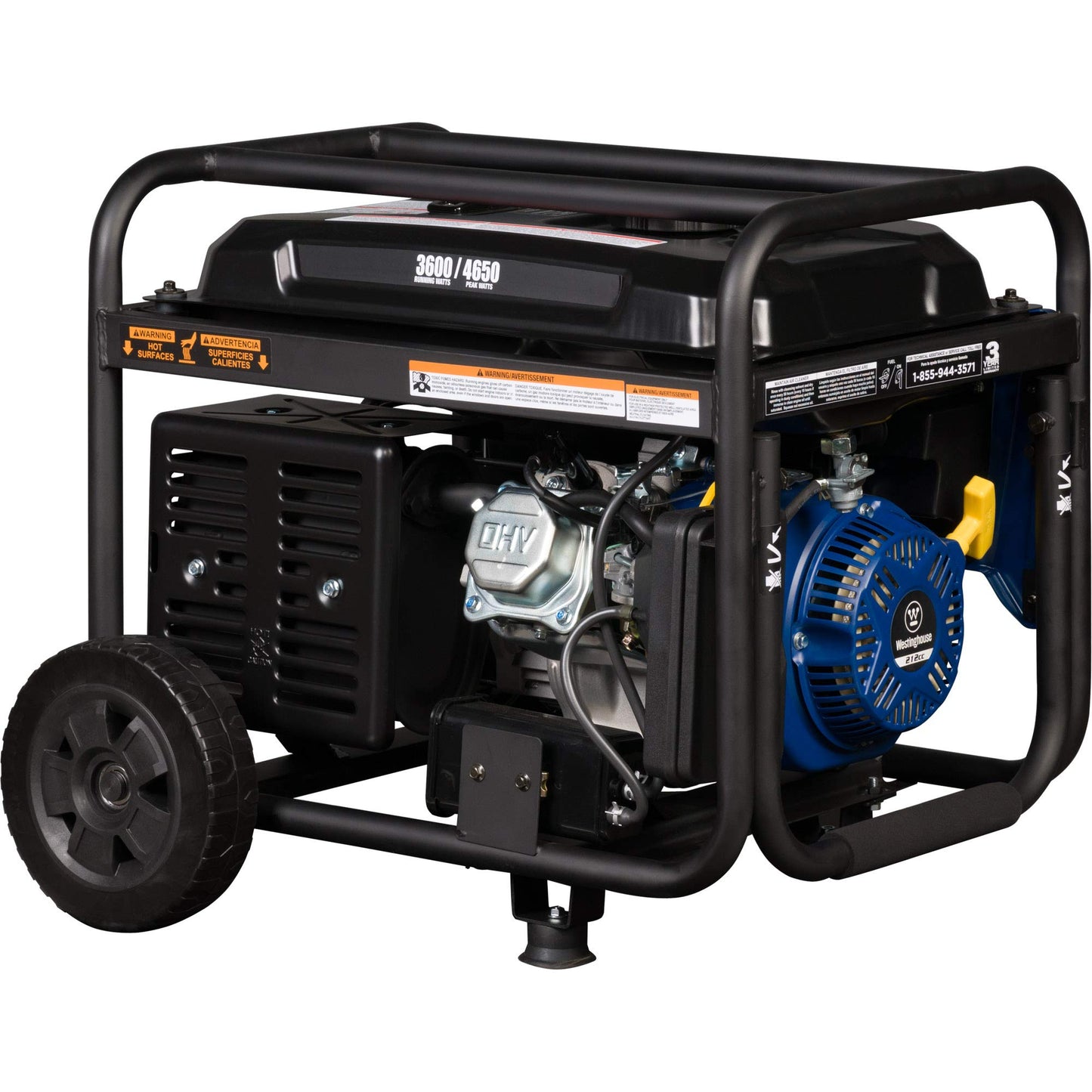 Westinghouse Outdoor Power Equipment 4650 Peak Watt Portable Generator with Wheel Kit