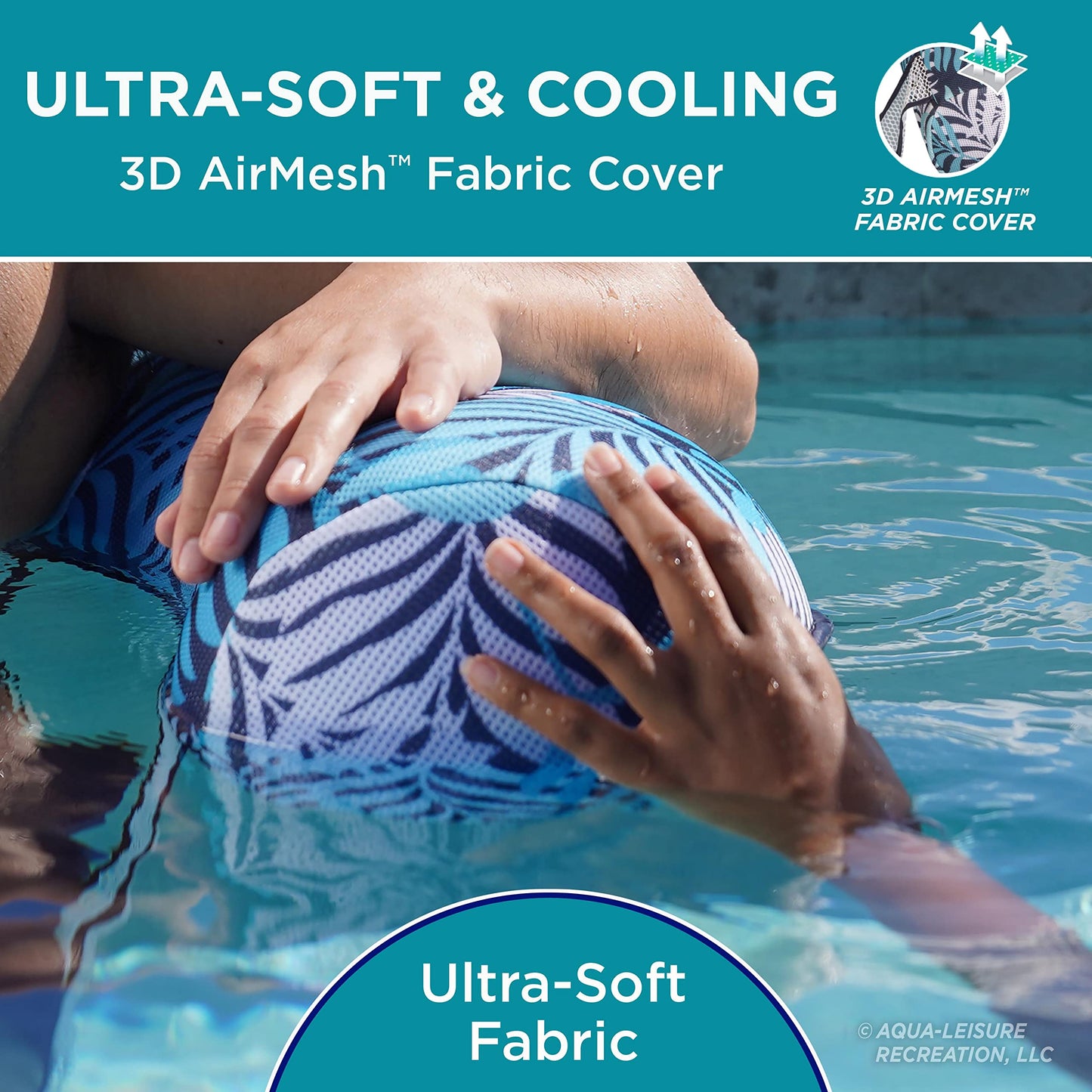 Nouilles de piscine gonflables Aqua - Chaises de nouilles de piscine - Plusieurs couleurs/styles - pour adultes et enfants Fougère bleue surdimensionnée flottante