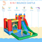 Toboggan aquatique gonflable Outsunny 6 en 1 pour enfants avec piscine, canon à eau, mur d'escalade, gonfleur inclus, château de saut pour enfants