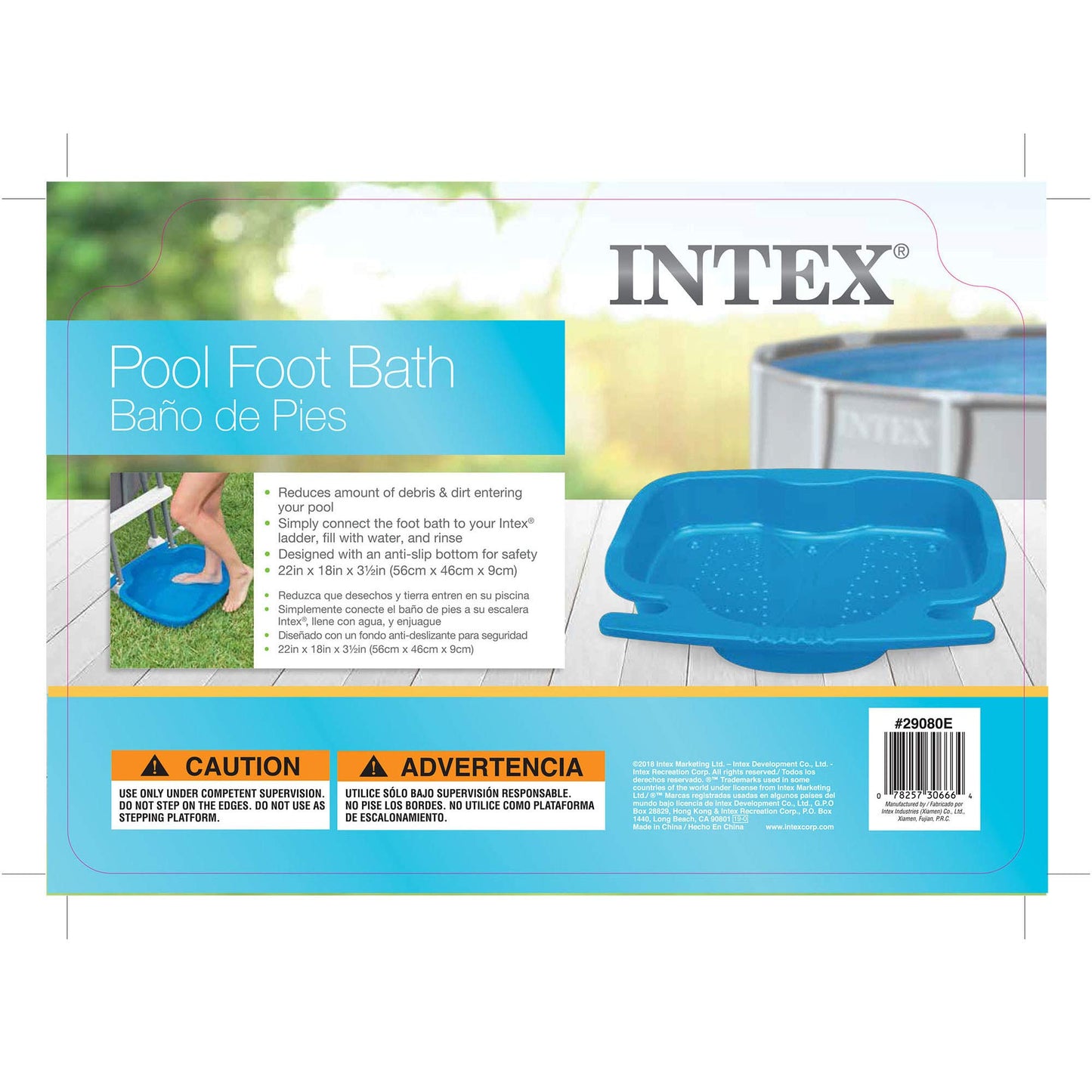 Intex 29080E B00GSPHTLY Échelles de piscine pour bain de pieds Bleu
