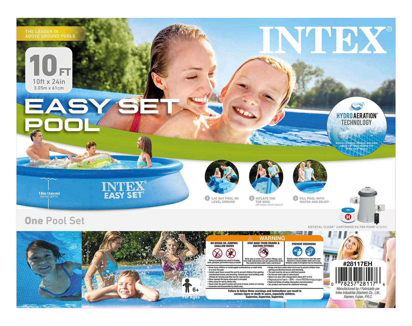 Easy Set® 10' x 24" Inflatable Pool w/ Filter Pump