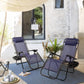 GUNJI Chaise Zero Gravity Chaises longues pliantes pour pelouse d'extérieur Lot de 2 chaises de terrasse inclinables réglables avec porte-gobelet Chaises de salon à gravité pour piscine, jardin, plage et camping (Bleu) Bleu