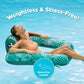 Aqua Pool Chair Float Lounge pour adultes - Plusieurs couleurs/formes/styles - pour adultes et enfants Floating Zero Gravity Pool Chair Teal Fern