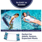 Aqua Original Monterey Hammock 4 en 1 Flotteur de piscine et hamac à eau – Flotteurs de piscine gonflables polyvalents pour adultes – Matériau PVC épais et antiadhésif breveté Supreme Hamac – Fougère bleue