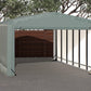 ShelterLogic ShelterTube Garage & Storage Shelter, 12' x 27' x 8' Heavy-Duty Steel Frame Wind and Snow-Load Rated Enclosure, Green 12' x 27' x 8'