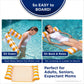 Aqua Original 4 en 1 Monterey Hammock Pool Float &amp; Water Hamac - Flotteurs de piscine gonflables multi-usages pour adultes - Matériau PVC épais et antiadhésif breveté Orange - Hamac
