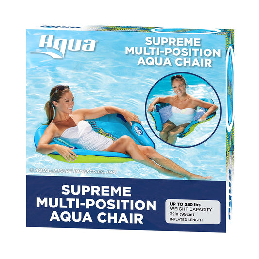 Flotteur de chaise de piscine aquatique pour adultes - Flotteurs de piscine zéro gravité - Plusieurs couleurs/formes/styles - pour adultes et enfants Chaise de piscine hexagonale flottante Blue Fern