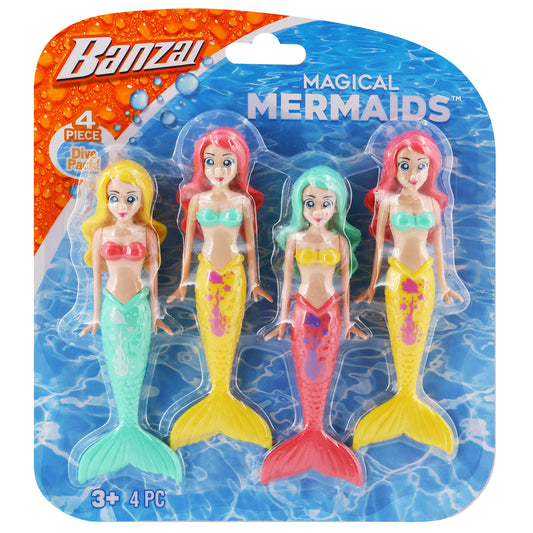 Banzai Dive Mermaids 4pc Les couleurs peuvent varier 4 sirènes