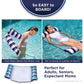Aqua Original 4 en 1 Monterey Hammock Flotteur de piscine et hamac d'eau – Flotteurs de piscine gonflables polyvalents pour adultes – Matériau PVC épais et antiadhésif breveté Navy XL Hamac