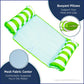 Aqua Original 4 en 1 Monterey Hammock Flotteur de piscine et hamac d'eau – Flotteurs de piscine gonflables polyvalents pour adultes – Matériau PVC épais et antiadhésif breveté Vert citron – Hamac