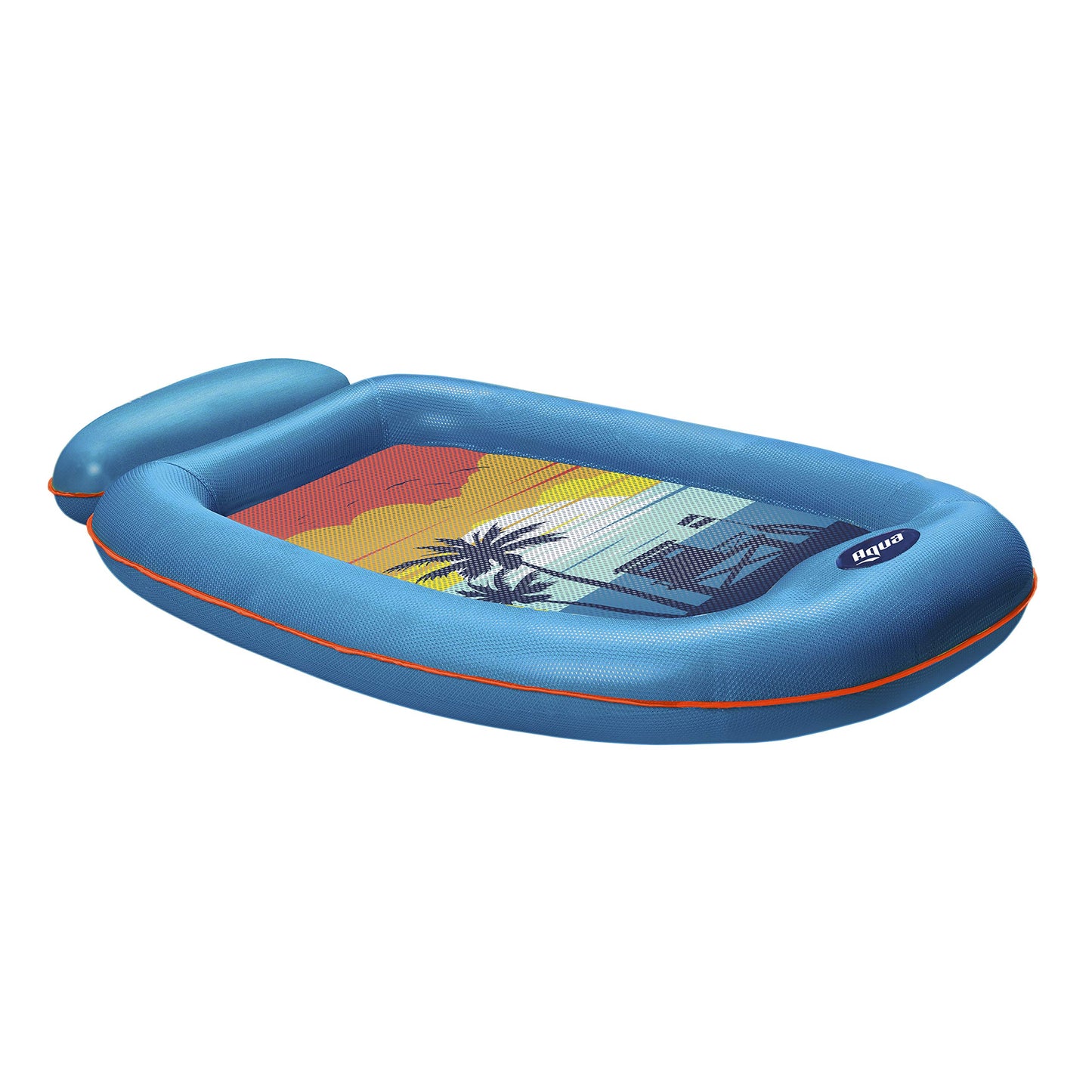 Aqua Luxury Comfort Pool Float Lounges, Fauteuils inclinables - Plusieurs couleurs/styles - pour adultes et enfants Floating Blue/Orange Sunset Comfort Lounge