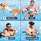 Aqua Original 4 en 1 Monterey Hammock Pool Float &amp; Water Hamac - Flotteurs de piscine gonflables multi-usages pour adultes - Matériau PVC épais et antiadhésif breveté Orange - Hamac