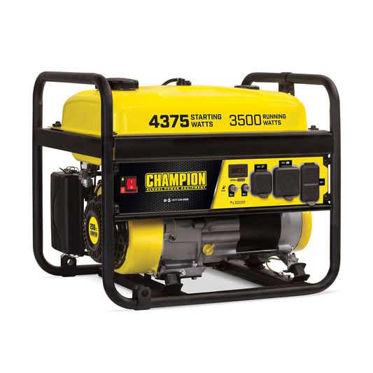 Champion Power Equipment 100555 Générateur portable prêt pour camping-car 4375/3500 watts, CARB 3500 watts + démarrage manuel 
