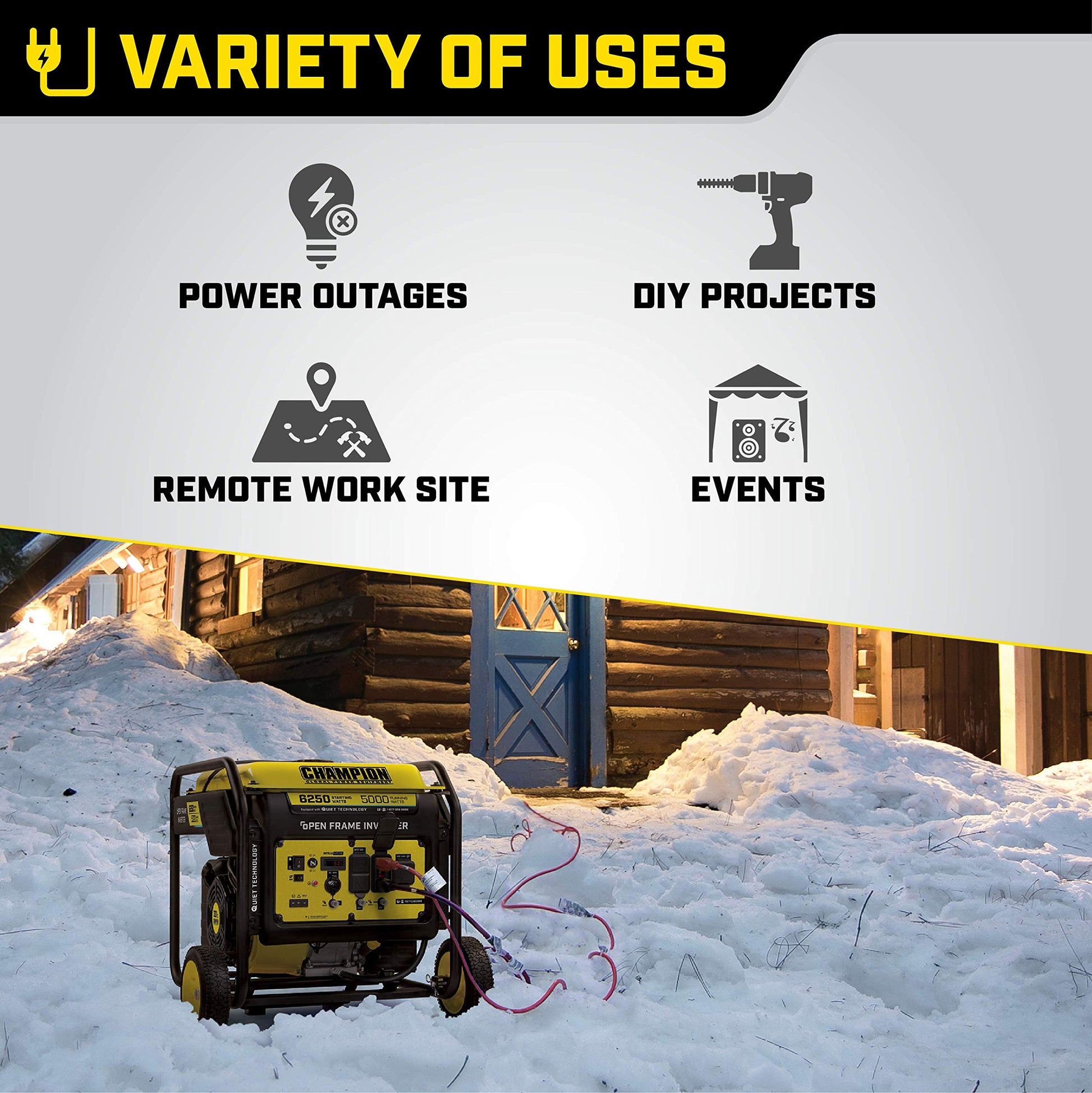 variety of uses of a generator