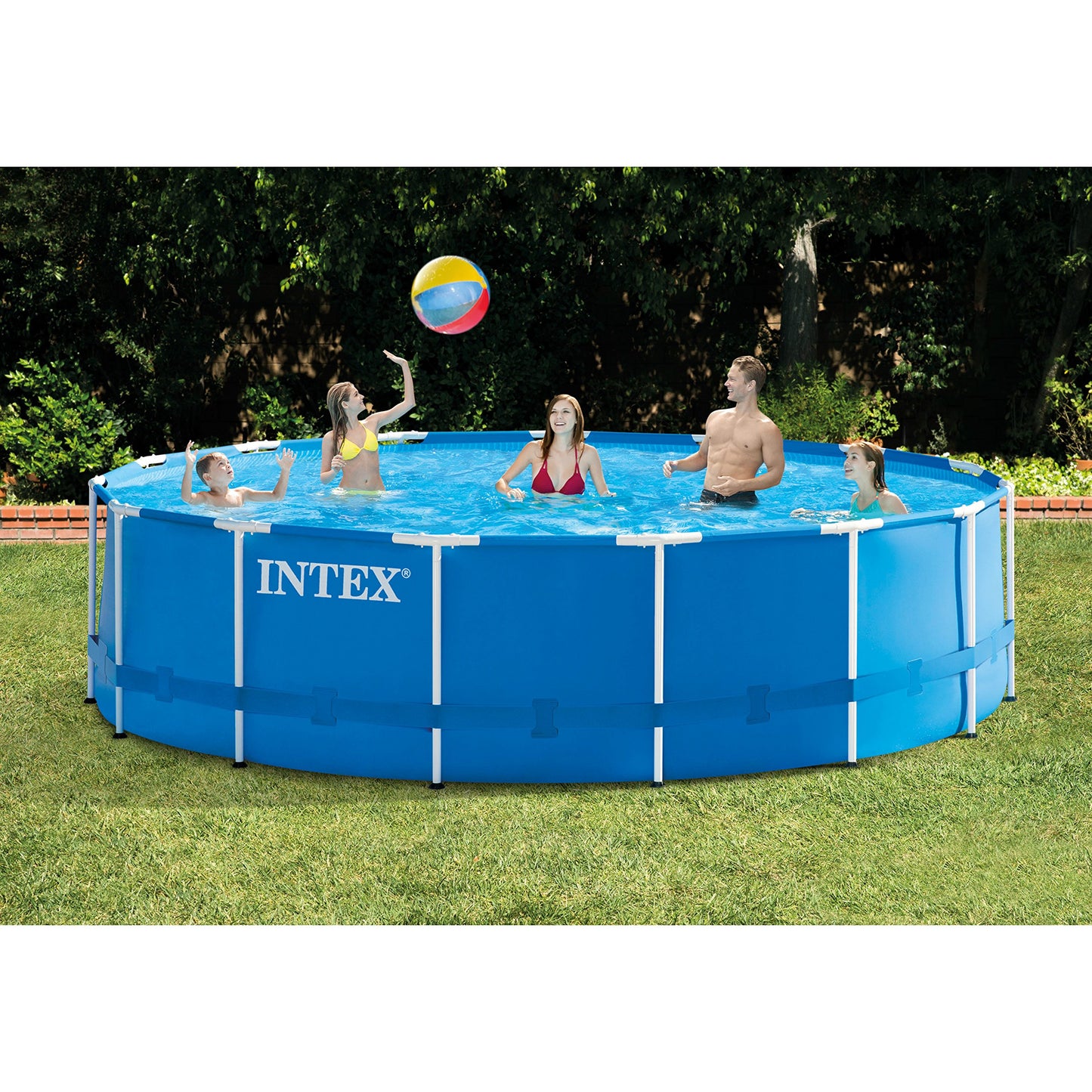 Ensemble de piscine hors sol à cadre métallique Intex 15'x48"