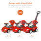 3-in-1 Kids Push Car w/ Handle and Horn