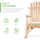Rocking Wood Adirondack Chair Accent Furniture w/ Natural Finish