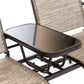 2-Person Outdoor Mesh Double Glider w/ Tempered Glass Attached Table