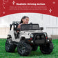 12V Kids Ride-On Truck Car Toy w/ 3 Speeds, LED, Remote, Bluetooth
