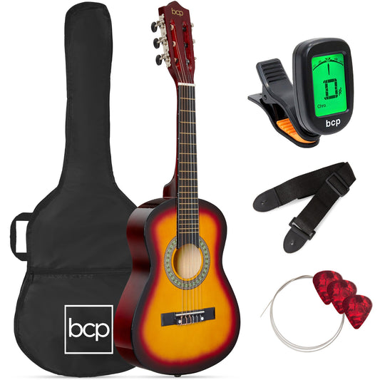 Kids Acoustic Guitar Beginner Starter Kit with Carrying Case - 30in