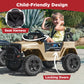 12V Kids Ride-On Truck Car w/ Parent Remote Control, Spring Suspension